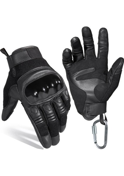 C58 Stili L Beden Siyah Moto Motokros Eldiven Erkek Deri Motosiklet Tam Parmak Eldiven Bisiklet Bisiklet Bisiklet Binme Bmx Enduro Çalışma Eldivenler Yaz (Yurt Dışından)