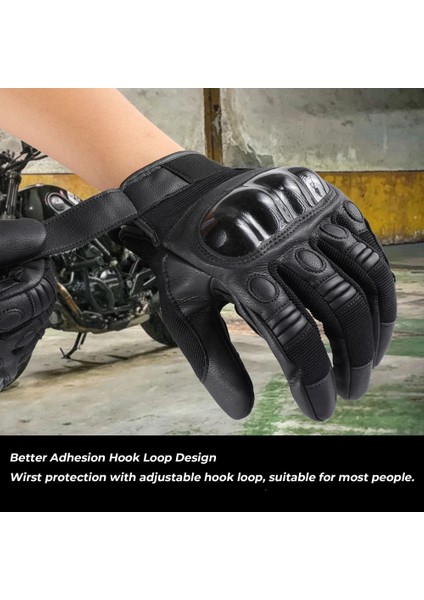 C58 Stili L Beden Siyah Moto Motokros Eldiven Erkek Deri Motosiklet Tam Parmak Eldiven Bisiklet Bisiklet Bisiklet Binme Bmx Enduro Çalışma Eldivenler Yaz (Yurt Dışından) modelleri