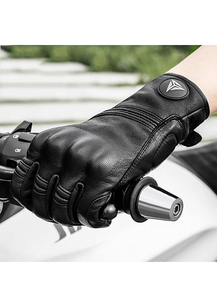 0303 Rüzgar Geçirmez Stil L Beden Motowolf Motosiklet Eldivenleri Gerçek Deri Su Geçirmez Rüzgar Geçirmez Kış Sıcak Nefes Alabilir Summertouch Ekran Sürme Bisiklet Araba Eldivenleri (Yurt Dışından)