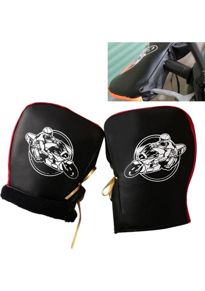 Siyah Stil 2 Adet = 1 Çift Su Geçirmez Motosiklet Motor Gidon Kar Araci Kış El Sıcak Kapakları Eldiven Unisex (Yurt Dışından) fiyatları