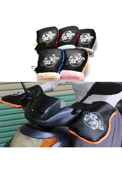 Siyah Stil 2 Adet = 1 Çift Su Geçirmez Motosiklet Motor Gidon Kar Araci Kış El Sıcak Kapakları Eldiven Unisex (Yurt Dışından) fırsatları