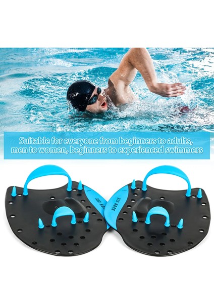 Mavi Stil Yetişkin Çocuklar Profesyonel Yüzme Kürekler Kuşaklar Düzeltme El Yüzgeçleri Palet Palm Parmak Perdeli Eldiven Kürek Su Sporları (Yurt Dışından) indirimleri