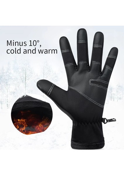 Siyah Stil Xl Beden Motosiklet Erkekler Kış Eldivenleri Su Geçirmez Termal Polar Astarlı Dayanıklı Dokunmatik Ekran Kaymaz Sürme Mlxlxxl Boyut (Yurt Dışından) modelleri