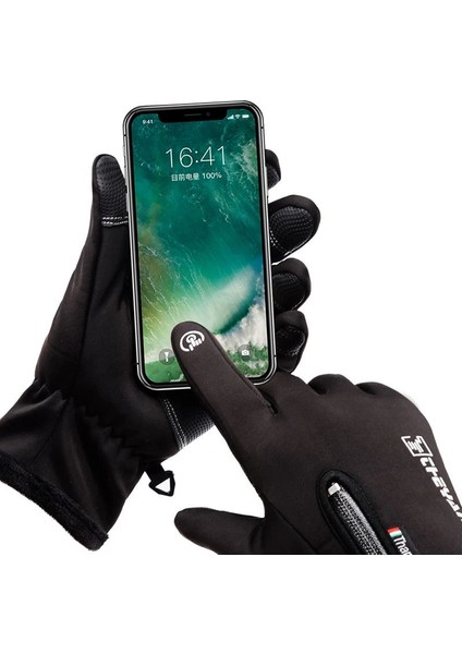 Siyah Stil Xl Beden Motosiklet Erkekler Kış Eldivenleri Su Geçirmez Termal Polar Astarlı Dayanıklı Dokunmatik Ekran Kaymaz Sürme Mlxlxxl Boyut (Yurt Dışından) fırsatları