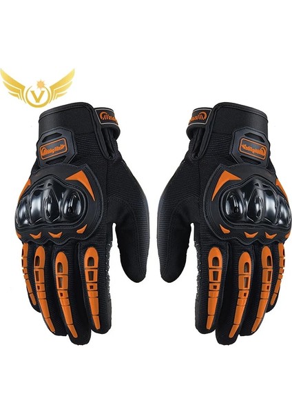 Turuncu Tarzı Xl Beden Kış Sıcak Motosiklet Eldivenleri Guantes Moto Raing Motokros Tüm Parmak Koruması Nefes Alabilir Luvas Motociclista Sürme (Yurt Dışından) indirimleri