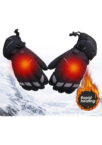 M Eu Fişler 2000MAH Stili Motosiklet Elektrikli Isıtmalı Eldiven Sıcaklık Ah Piller ile 5 Hız Ayarı El Isıtıcı Kayak Güvenliği Sıcak Eldiven (Yurt Dışından) indirimleri