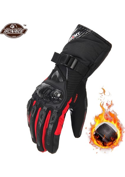Wp-02 Kırmızı Eldiven Stili L Beden Kış Motosiklet Eldivenleri Su Geçirmez Moto Motokros Eldivenleri Rüzgar Geçirmez Moto Eldivenler Dokunmatik Ekran Motosiklet Sürme Guantes (Yurt Dışından)