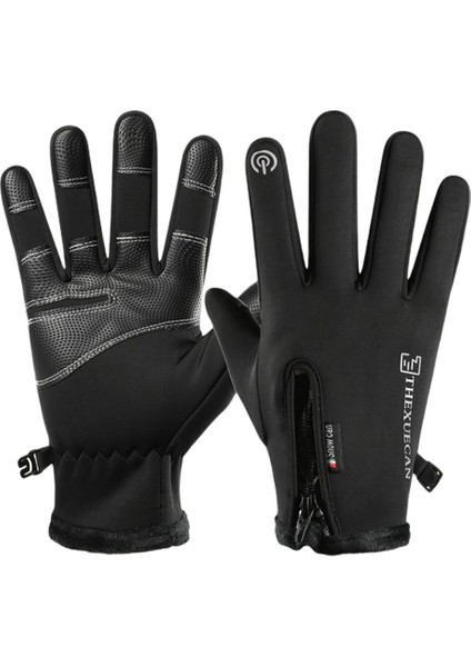 Stili Temizle M Beden Açık Kış Eldivenleri Motosiklet Isıtmalı Eldiven Erkekler Su Geçirmez Termal Guantes Eldiven Kaymaz Dokunmatik Ekran Bisiklet Bisiklet Eldivenleri (Yurt Dışından)
