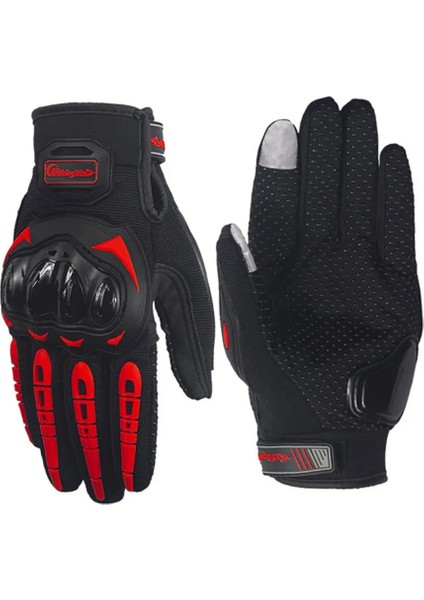 Kırmızı Stil L Beden Motosiklet Eldivenleri Moto Bisiklet Guantes Tam Parmak Dokunmatik Ekran Su Geçirmez Rüzgar Geçirmez Taktik Koruma Görevlisi Koruyucu Erkekler Kadınlar (Yurt Dışından)