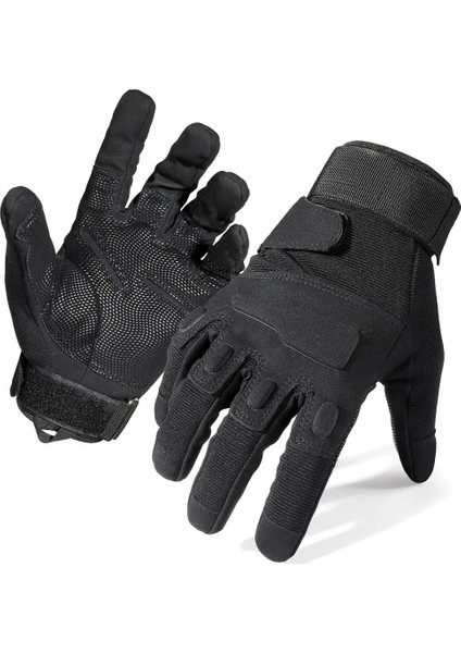 Siyah Stil Xl Beden Motosiklet Tam Parmak Eldiven Moto Yarışı Motosiklet Motokros Kaymaz Sürme Biker Guantes Koruyucu Dişli Enduro Erkek Kadın (Yurt Dışından)