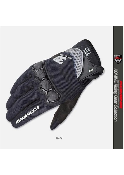Siyah Stil M Beden Yeni Yaz Dokunmatik Ekran Komıne GK162 3D Örgü Teknolojisi Motosiklet Rding Eldiven Motosiklet Moto Yarış Eldivenleri M-Xxl (Yurt Dışından)
