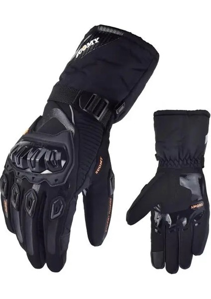 Siyah Stil Xl Beden Sıcak Satış Kış Motosiklet Eldivenleri Su Geçirmez Moto Motokros Eldivenleri Rüzgar Geçirmez Eldivenler Dokunmatik Ekran Motosiklet Sürme Guantes (Yurt Dışından)