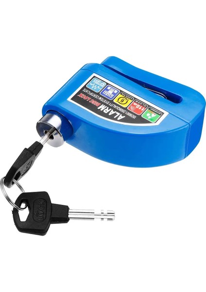 Gümüş Tarzı Motosiklet Alarm Kilidi Bisiklet Kilidi Güvenlik Anti-Hırsızlık Kilidi Moto Disk Fren Kilidi Anahtar ile Motosiklet Scooter Bisiklet Için Evrensel (Yurt Dışından) fiyatları