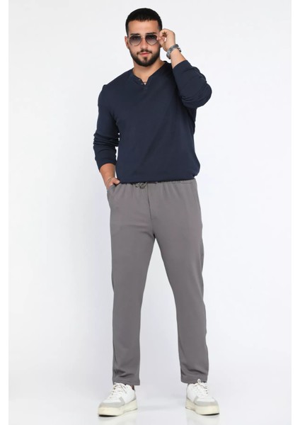 Erkek Bel Lastikli Bağcıklı Jogger Pantolon P-00012972