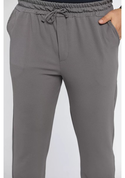 Erkek Bel Lastikli Bağcıklı Jogger Pantolon P-00012972