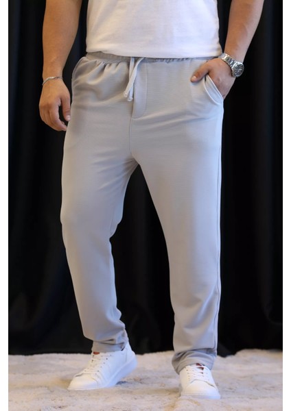 Erkek Bel Lastikli Bağcıklı Jogger Pantolon P-00012973