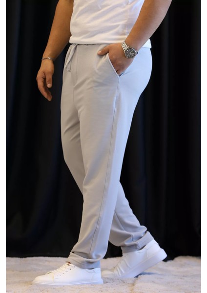Erkek Bel Lastikli Bağcıklı Jogger Pantolon P-00012973