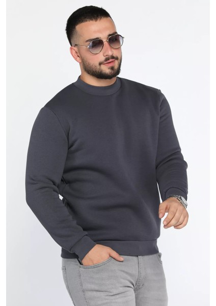 Üç Iplik Şardonlu Bisiklet Yaka Erkek Sweatshirt fiyatları