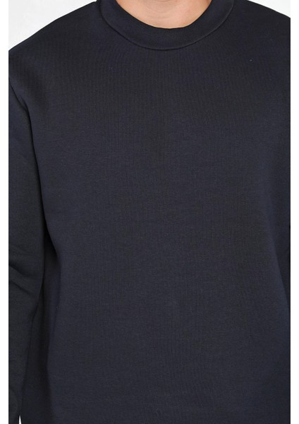 Üç Iplik Şardonlu Bisiklet Yaka Erkek Sweatshirt fırsatları