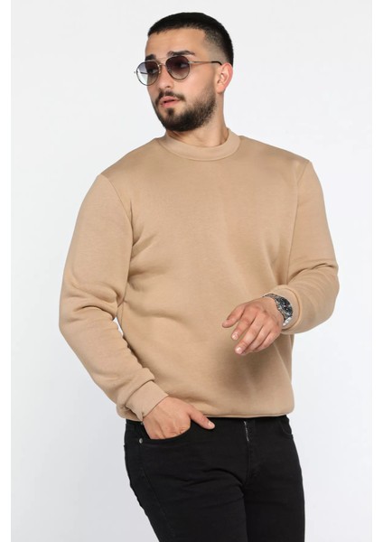 Üç Iplik Şardonlu Bisiklet Yaka Erkek Sweatshirt fiyatları