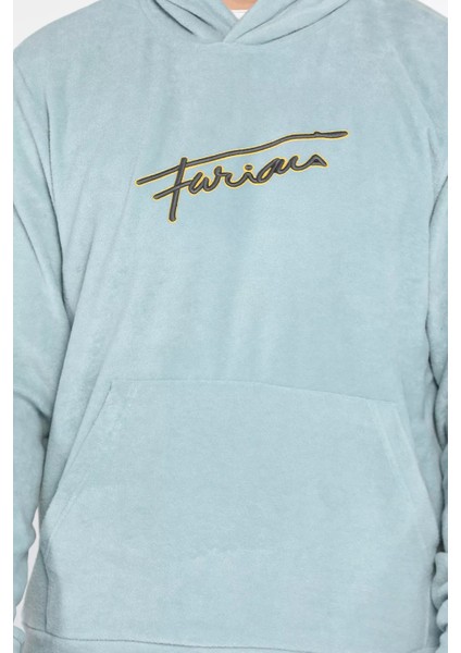 Kapüşonlu Kanguru Cepli Erkek Polar Sweatshirt