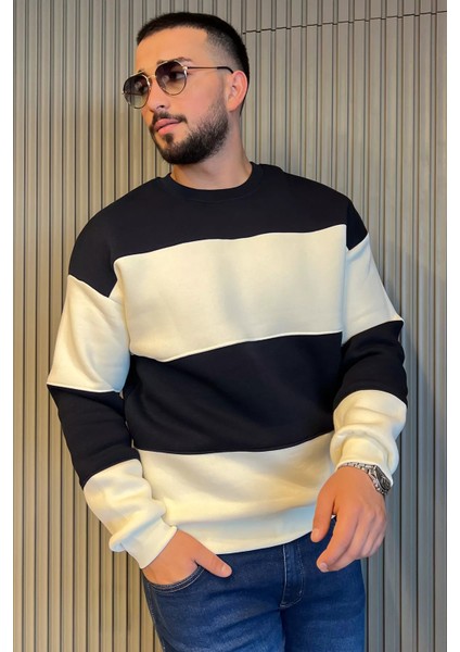Bisiklet Yaka Renk Garnili Üç Iplik Şardonlu Erkek Sweatshirt fiyatları