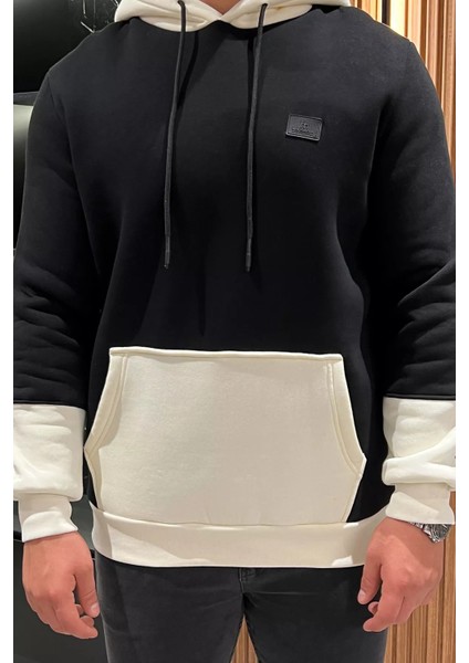 Erkek Kapüşonlu Kanguru Cepli Şardonlu Üç Iplik Sweatshirt fırsatları