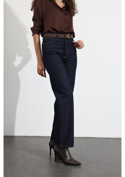 Koyu Lacivert Straight Fit Rahat Jean indirimleri