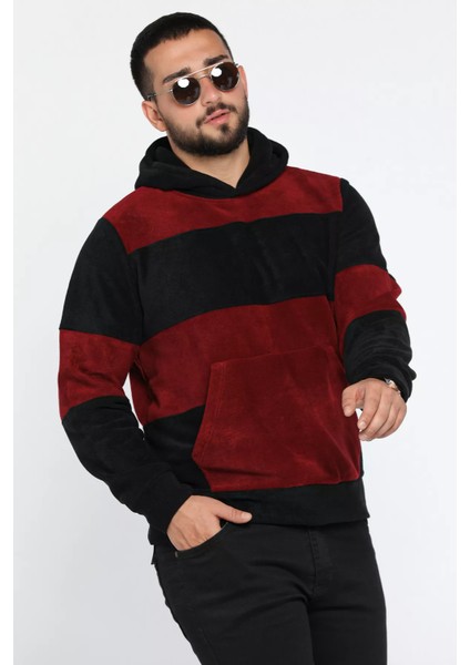 Erkek Kapüşonlu Renk Garnili Polar Sweatshirt fiyatları