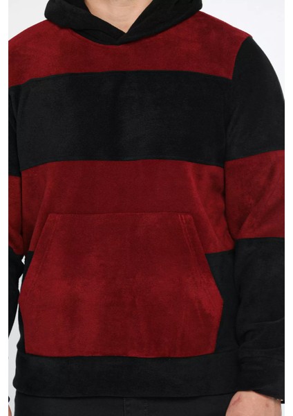 Erkek Kapüşonlu Renk Garnili Polar Sweatshirt fırsatları