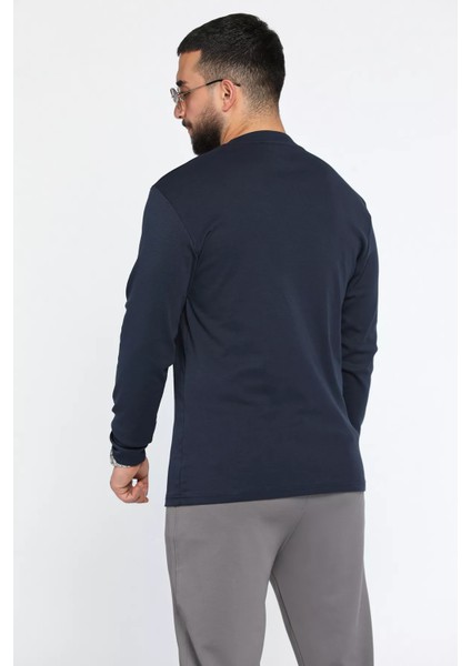 Yaka Düğme Detaylı Erkek Body Sweatshirt modelleri