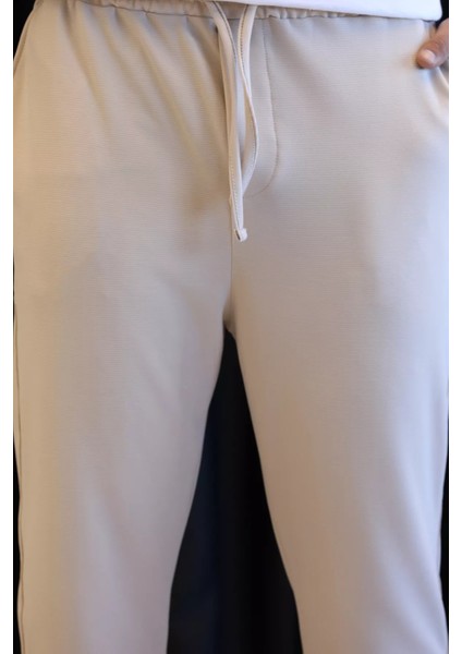 Erkek Bel Lastikli Bağcıklı Jogger Pantolon P-00012973