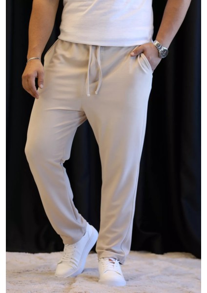 Erkek Bel Lastikli Bağcıklı Jogger Pantolon P-00012973