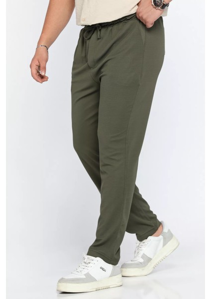 Erkek Bel Lastikli Bağcıklı Jogger Pantolon P-00012973