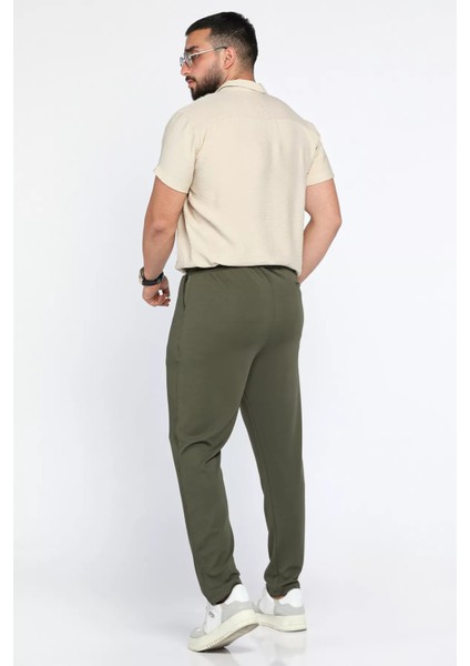 Erkek Bel Lastikli Bağcıklı Jogger Pantolon P-00012973