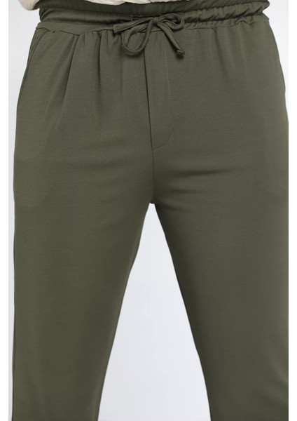 Erkek Bel Lastikli Bağcıklı Jogger Pantolon P-00012973