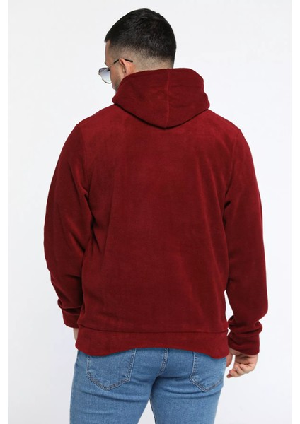 Kapüşonlu Kanguru Cepli Erkek Polar Sweatshirt modelleri