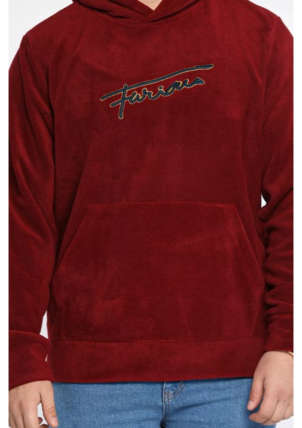 Kapüşonlu Kanguru Cepli Erkek Polar Sweatshirt fırsatları