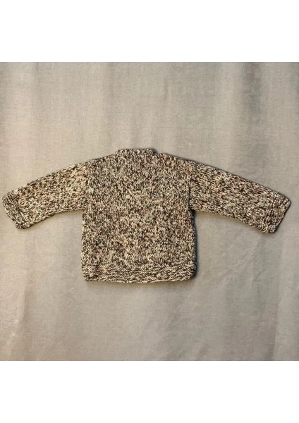 El Örgüsü Ebruli Yün Erkek Bebek Hırkası - 2 / 4 Ay