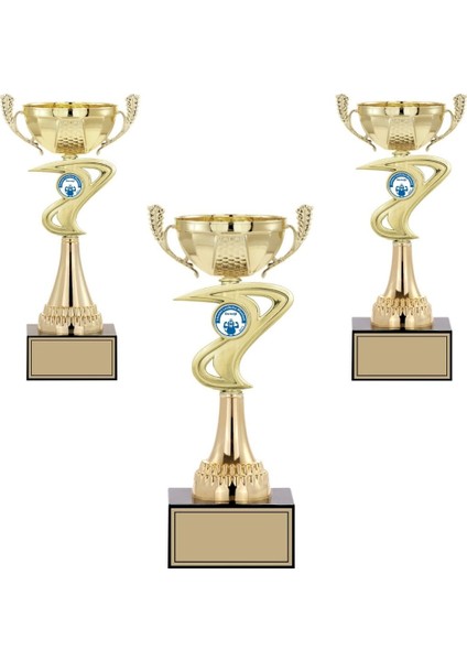 Kişiye Özel Futbol Kupa Takımı-Ödül Kupası-Turnuva Kupası-Kupa Seti-Okul Kupa Takımı-Ödül Kupa Takımı S026 3'lü Takım