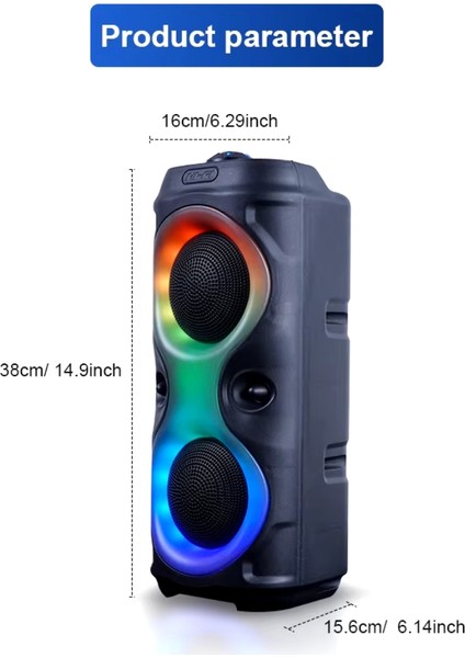 PL-4626 Bt/sd/usb/aux Işıklı Bluetooth Speaker (MS-3637BT)