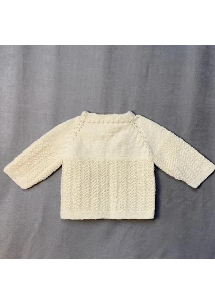 El Örgüsü Bebe Yün Kız Bebek Hırka - 6 / 12 Ay