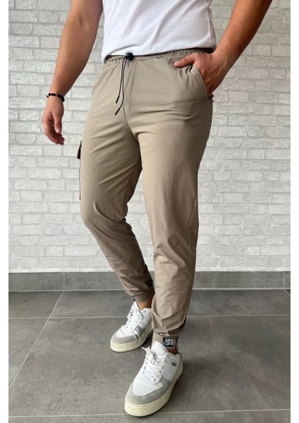 Paraşüt Paça Cırtlı Slim Fit Jogger Pantolon