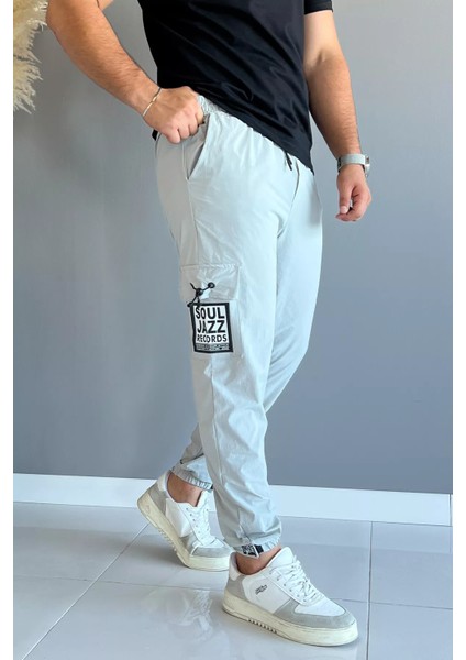 Paraşüt Paça Cırtlı Slim Fit Jogger Pantolon