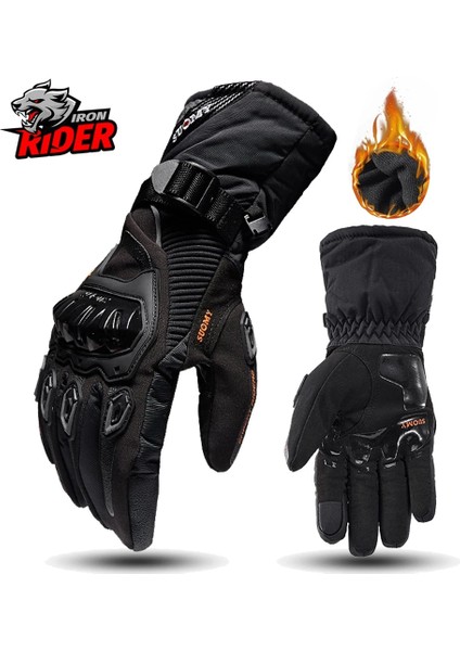 Wp-02 Siyah Eldiven Stili L Beden Somy Kış Motosiklet Eldivenleri Dokunmatik Ekran Motokros Su Geçirmez Rüzgar Geçirmez Koruyucu Kış Eldivenleri Erkekler Guantes Moto Luvas (Yurt Dışından)