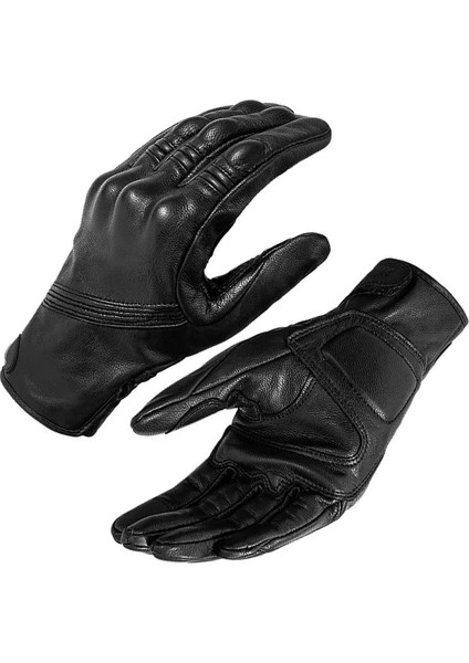 0302B Nefes Alabilen Stil M Beden Gerçek Deri Motosiklet Eldivenleri Su Geçirmez Rüzgar Geçirmez Kış Sıcak Yaz Nefes Alabilir Dokunmatik Çalıştırın Guantes Moto Fist Palm Korumak (Yurt Dışından)
