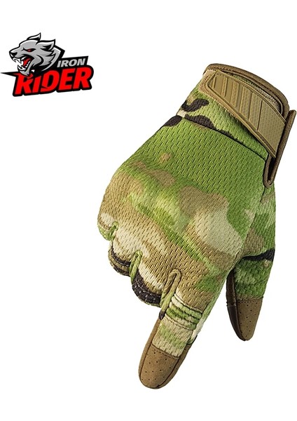 A30-LT Kamuflaj Stili Xl Beden Herobıker Motosiklet Eldivenleri Tam Parmak Motosiklet Ekipmanları Atv Binici Spor Eldiven Korumak Nefes Motosiklet Motokros Eldivenleri (Yurt Dışından)