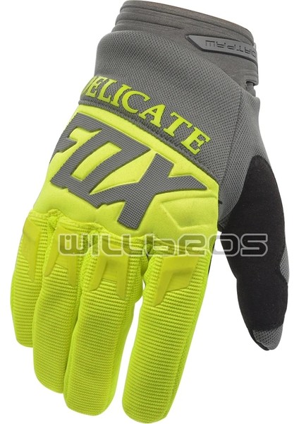 Fluo Gri Tarzı Xl Beden Motokros Yarış Eldivenleri Hassas Tilki Motosiklet Moto Cross Dağ Bisikleti Off Road Enduro Eldivenleri (Yurt Dışından)