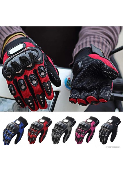 Mavi Stil M Beden Erkek Motosiklet Tam Parmak Eldiven Bisiklet Ekipmanları Giyilebilir Lady Şövalye Yarış Eldiven Guantes Moto Koruyucu Dişli Eldivenler (Yurt Dışından) fırsatları