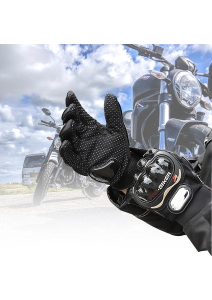 Mavi Stil M Beden Erkek Motosiklet Tam Parmak Eldiven Bisiklet Ekipmanları Giyilebilir Lady Şövalye Yarış Eldiven Guantes Moto Koruyucu Dişli Eldivenler (Yurt Dışından) indirimleri